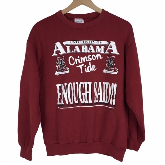 VINTAGE Alabama Sweatshirt Crimson Tide Football Game Day Spirit Size Medium - Picture 11 of 11
